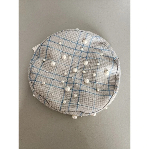 NWT Lele Sadoughi Fuax Pearl Embellished Beret One Size - Picture 2 of 10